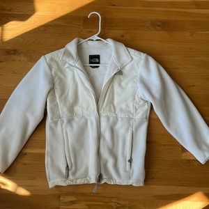 The North Face Girls White Fleece jacket, girls Large
